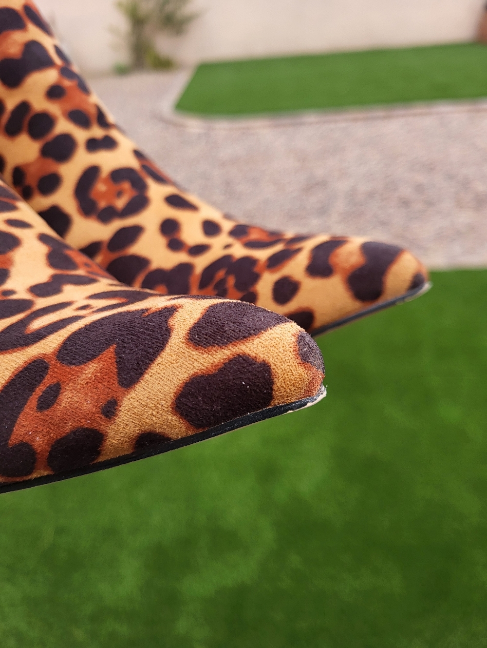 Coutgo Leopard Print Women's Kitten Heel Pointed Toe Booties- 9.5 - Picture 11 of 16